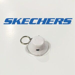 Skechers White Bucket Hat Keychain